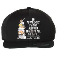 So Apparently Im Not Allowed To Adopt All The Cats Funny Wool Snapback Cap