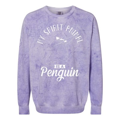 Spirit Animal Is A Penguin Dabbing Dab Antarctica Penguins Colorblast Crewneck Sweatshirt