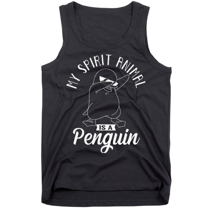 Spirit Animal Is A Penguin Dabbing Dab Antarctica Penguins Tank Top