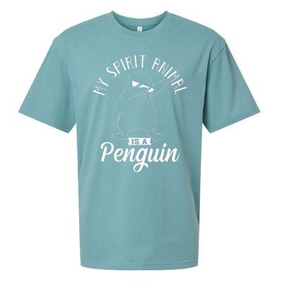 Spirit Animal Is A Penguin Dabbing Dab Antarctica Penguins Sueded Cloud Jersey T-Shirt