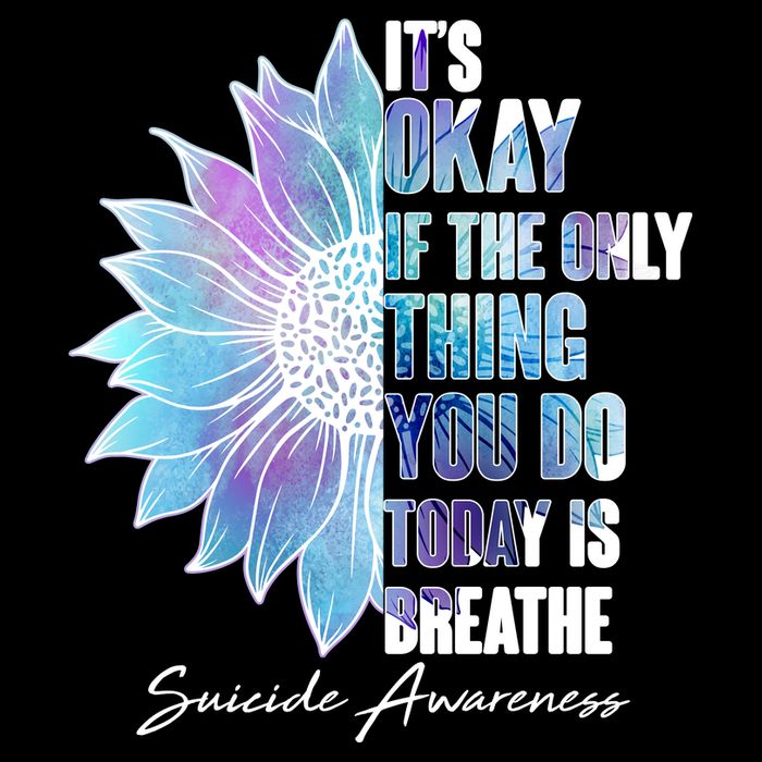 Suicide Awareness Its Okay If The Only Thing You Do Today Is Breathe Impact Tech Backpack