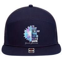 Suicide Awareness Its Okay If The Only Thing You Do Today Is Breathe 7 Panel Mesh Trucker Snapback Hat