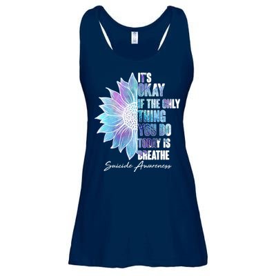 Suicide Awareness Its Okay If The Only Thing You Do Today Is Breathe Ladies Essential Flowy Tank