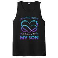 Suicide Awareness I Wear Teal & Purple In Memory Of My Son PosiCharge Competitor Tank