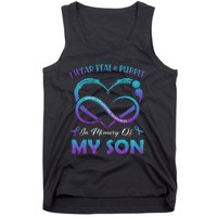 Suicide Awareness I Wear Teal & Purple In Memory Of My Son Tank Top