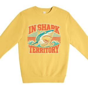 Sea Animal In Shark Territory Retro Shark Premium Crewneck Sweatshirt