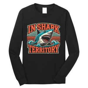 Sea Animal In Shark Territory Retro Shark Long Sleeve Shirt