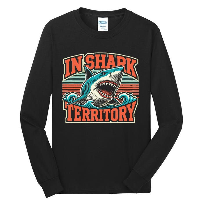 Sea Animal In Shark Territory Retro Shark Tall Long Sleeve T-Shirt