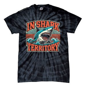 Sea Animal In Shark Territory Retro Shark Tie-Dye T-Shirt