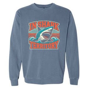 Sea Animal In Shark Territory Retro Shark Garment-Dyed Sweatshirt