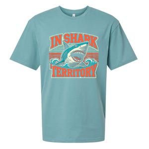 Sea Animal In Shark Territory Retro Shark Sueded Cloud Jersey T-Shirt