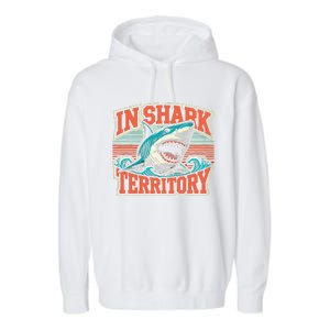 Sea Animal In Shark Territory Retro Shark Garment-Dyed Fleece Hoodie