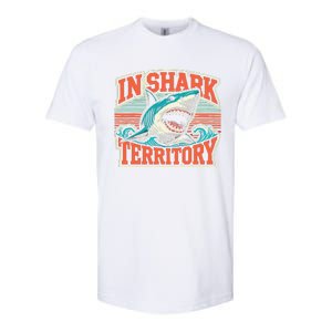 Sea Animal In Shark Territory Retro Shark Softstyle CVC T-Shirt