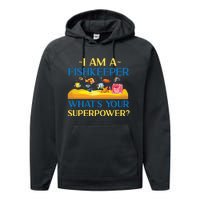 Saltwater Aquarium I Am A Fishkeeper What's Your Superpower? Gift Performance Fleece Hoodie