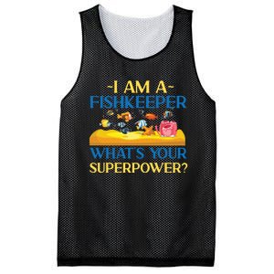 Saltwater Aquarium I Am A Fishkeeper What's Your Superpower? Gift Mesh Reversible Basketball Jersey Tank