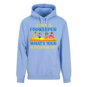 Saltwater Aquarium I Am A Fishkeeper What's Your Superpower? Gift Unisex Surf Hoodie