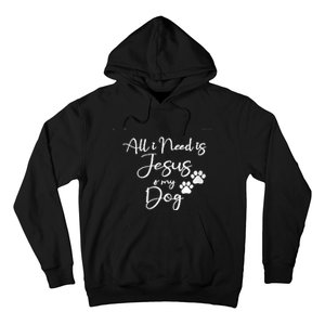 S All I Need Is Jesus And My Dog Christian Faith Doggie Lover V Neck Hoodie