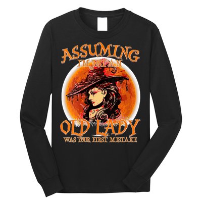 S Assuming IM Just An Old Lady Was Your First Mistake V Neck Long Sleeve Shirt