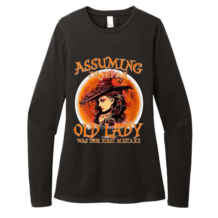 S Assuming IM Just An Old Lady Was Your First Mistake V Neck Womens CVC Long Sleeve Shirt