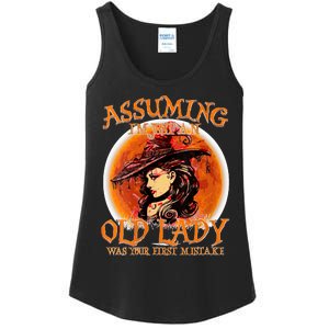 S Assuming IM Just An Old Lady Was Your First Mistake V Neck Ladies Essential Tank