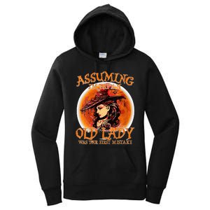 S Assuming IM Just An Old Lady Was Your First Mistake V Neck Women's Pullover Hoodie