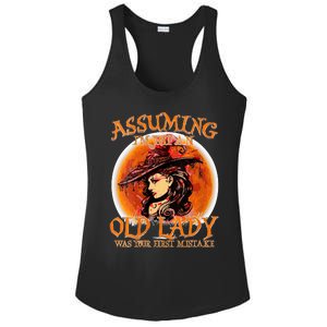 S Assuming IM Just An Old Lady Was Your First Mistake V Neck Ladies PosiCharge Competitor Racerback Tank