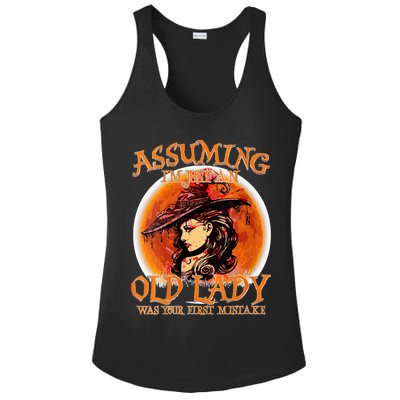 S Assuming IM Just An Old Lady Was Your First Mistake V Neck Ladies PosiCharge Competitor Racerback Tank