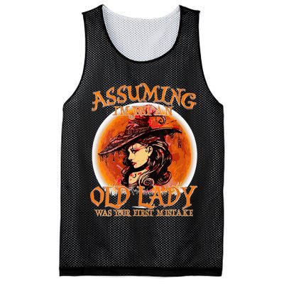 S Assuming IM Just An Old Lady Was Your First Mistake V Neck Mesh Reversible Basketball Jersey Tank