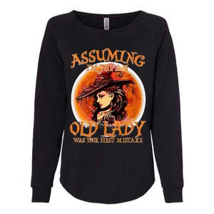 S Assuming IM Just An Old Lady Was Your First Mistake V Neck Womens California Wash Sweatshirt