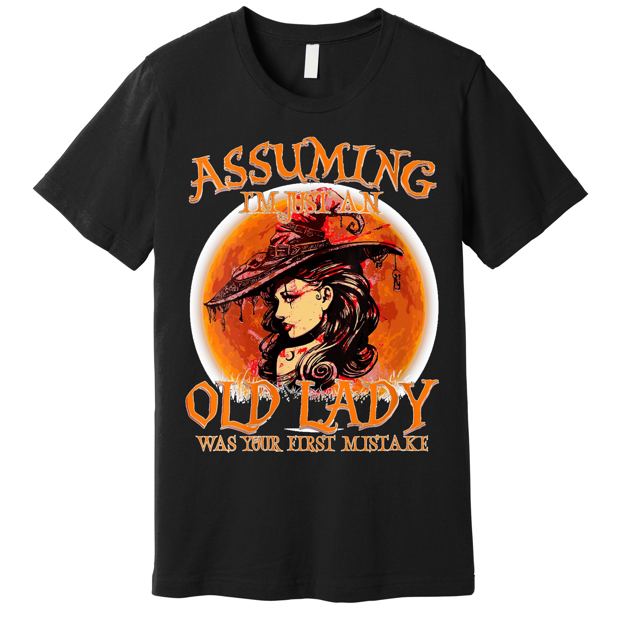 S Assuming IM Just An Old Lady Was Your First Mistake V Neck Premium T-Shirt