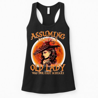 S Assuming IM Just An Old Lady Was Your First Mistake V Neck Womens Tank Top