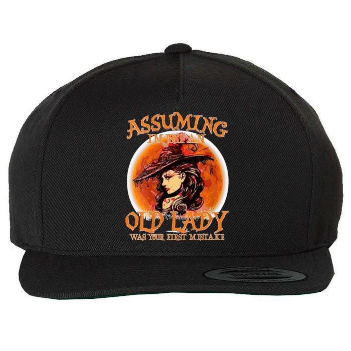 S Assuming IM Just An Old Lady Was Your First Mistake V Neck Wool Snapback Cap