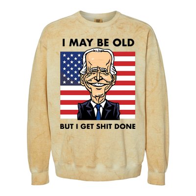 Seth Abramson I May Be Old But I Get Shit Done Colorblast Crewneck Sweatshirt