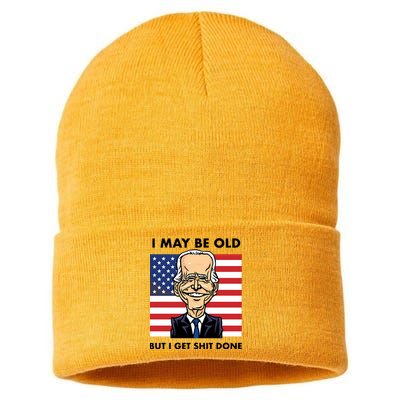 Seth Abramson I May Be Old But I Get Shit Done Sustainable Knit Beanie