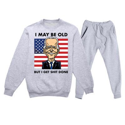 Seth Abramson I May Be Old But I Get Shit Done Premium Crewneck Sweatsuit Set