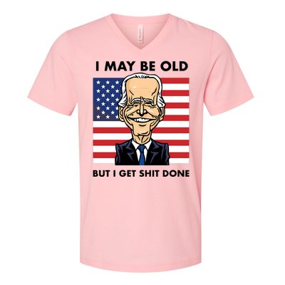 Seth Abramson I May Be Old But I Get Shit Done V-Neck T-Shirt