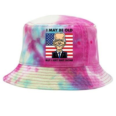 Seth Abramson I May Be Old But I Get Shit Done Tie-Dyed Bucket Hat