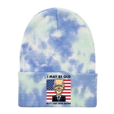 Seth Abramson I May Be Old But I Get Shit Done Tie Dye 12in Knit Beanie