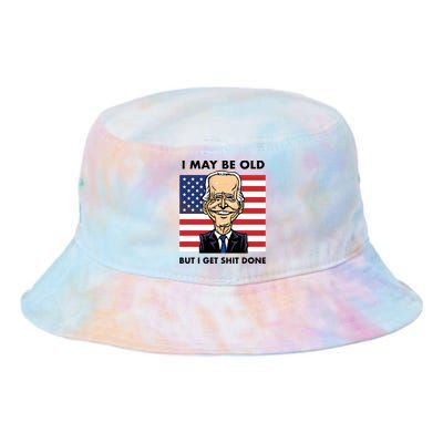 Seth Abramson I May Be Old But I Get Shit Done Tie Dye Newport Bucket Hat