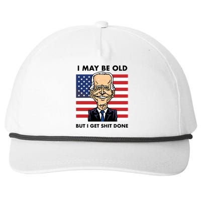 Seth Abramson I May Be Old But I Get Shit Done Snapback Five-Panel Rope Hat