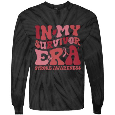 Stroke Awareness In My Survivor Era Tie-Dye Long Sleeve Shirt