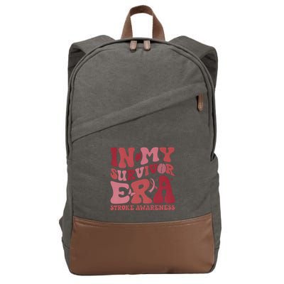 Stroke Awareness In My Survivor Era Cotton Canvas Backpack