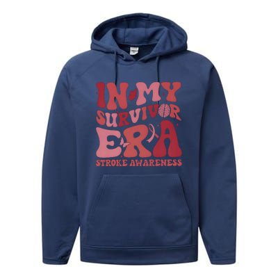 Stroke Awareness In My Survivor Era Performance Fleece Hoodie