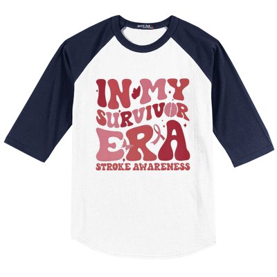 Stroke Awareness In My Survivor Era Baseball Sleeve Shirt