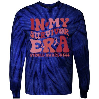 Stroke Awareness In My Survivor Era Tie-Dye Long Sleeve Shirt