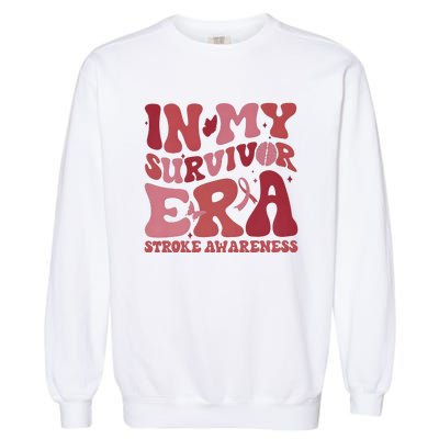 Stroke Awareness In My Survivor Era Garment-Dyed Sweatshirt