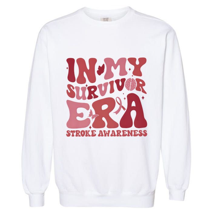 Stroke Awareness In My Survivor Era Garment-Dyed Sweatshirt
