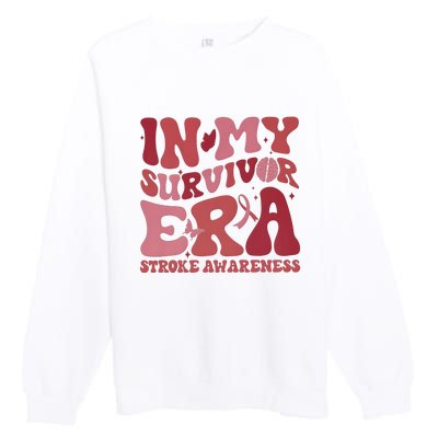 Stroke Awareness In My Survivor Era Premium Crewneck Sweatshirt