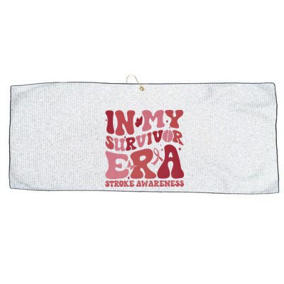 Stroke Awareness In My Survivor Era Large Microfiber Waffle Golf Towel