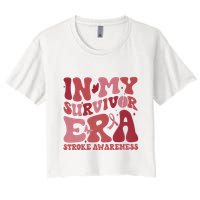 Stroke Awareness In My Survivor Era Women's Crop Top Tee